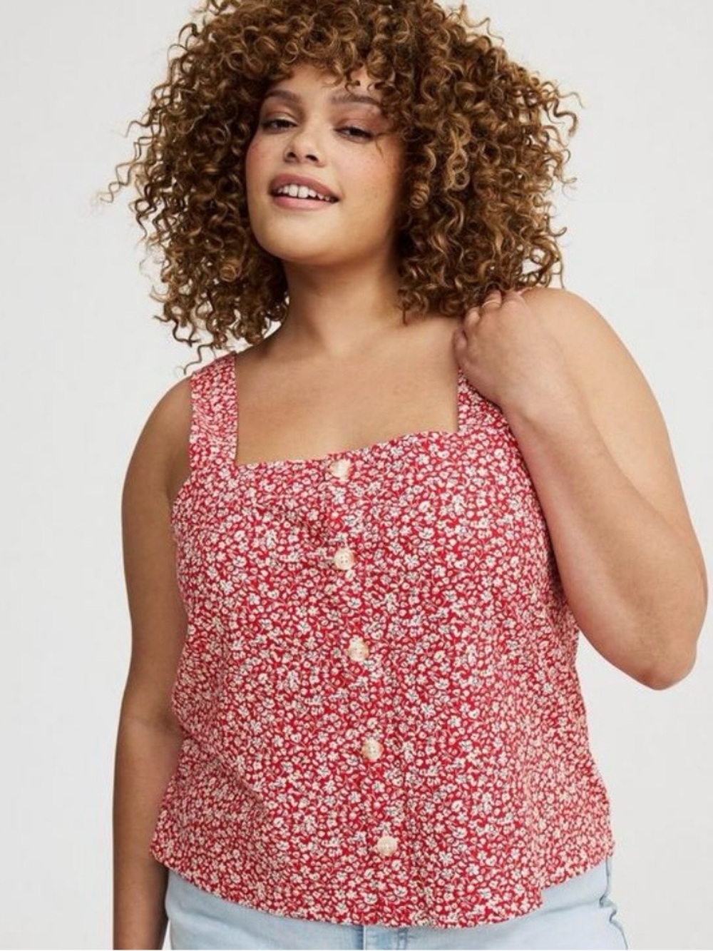 Torrid Beach Linen Tank Top - Size 00 - Fits Large - XL or 12/14 - NWT!